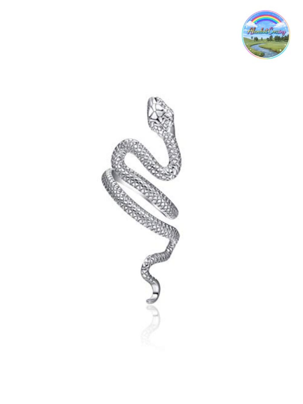 925 Sterling Silver Snake Ring Adjustable Open Thumb Ring Size 7-9 Gift for Her
